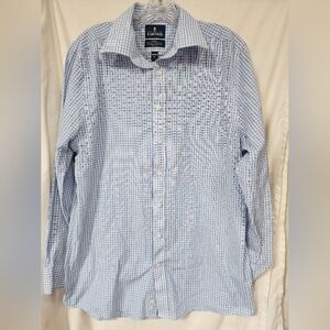 Stafford Blue Casual Button Down Shirt